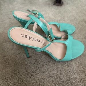 Cathy Jean Turquoise Heels